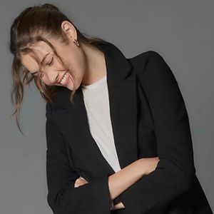 NWOT H&M Size 12 Black Longline Jacket Blazer